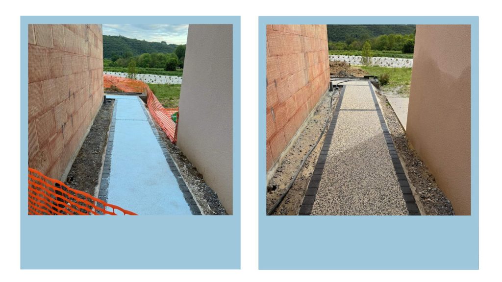 Béton désactivé Avant Après à Lyon