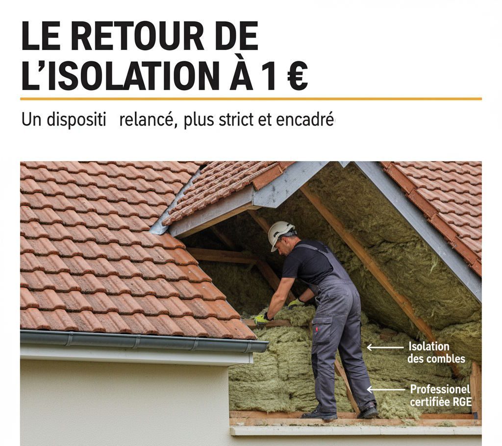 Isolation à 1 € 2026 : le grand retour du dispositif pour vos combles et planchers bas
