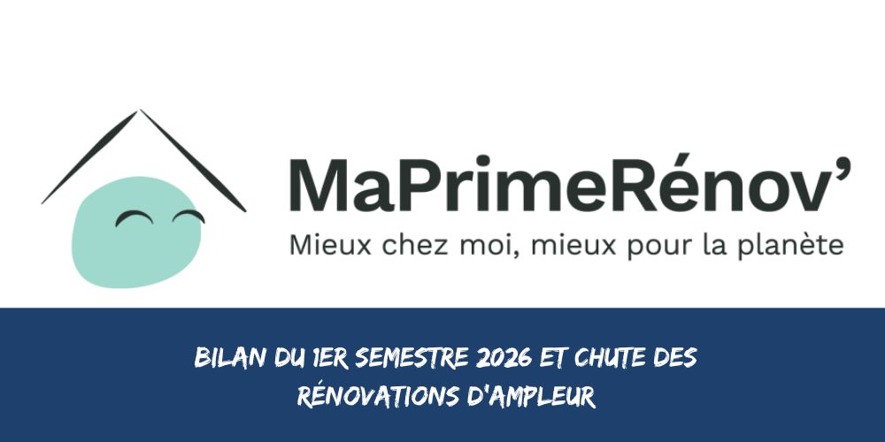MaPrimeRénov&rsquo; 2026 : bilan du 1er semestre, la chute des rénovations d&rsquo;ampleur